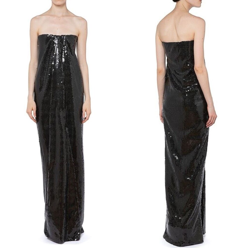 NWT 16Arlington Strapless Sequin Wrap Style Mirai Evening Long Gown US 14 $1845
